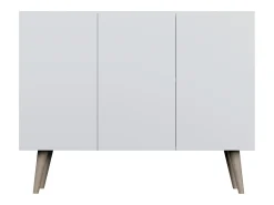 Cómoda Rolia 3 puertas 120 cm-Color Negro
