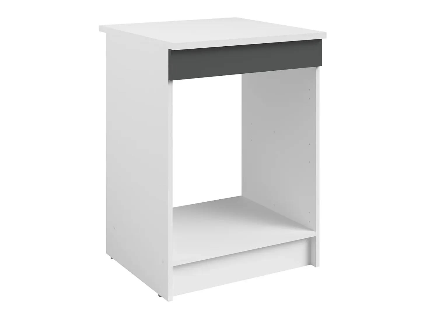 Cocina completa - Con encimera 240 cm - Gris brillante y Blanco - TRATTORIA