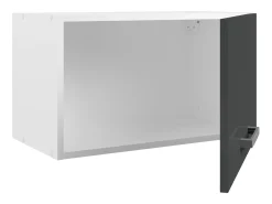 Cocina completa - Con encimera 240 cm - Gris brillante y Blanco - TRATTORIA