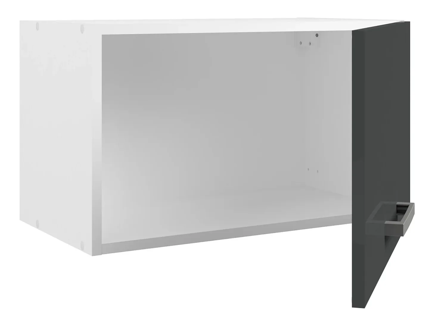 Cocina completa - Con encimera 240 cm - Gris brillante y Blanco - TRATTORIA