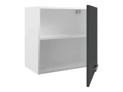 Cocina completa - Con encimera 240 cm - Gris brillante y Blanco - TRATTORIA