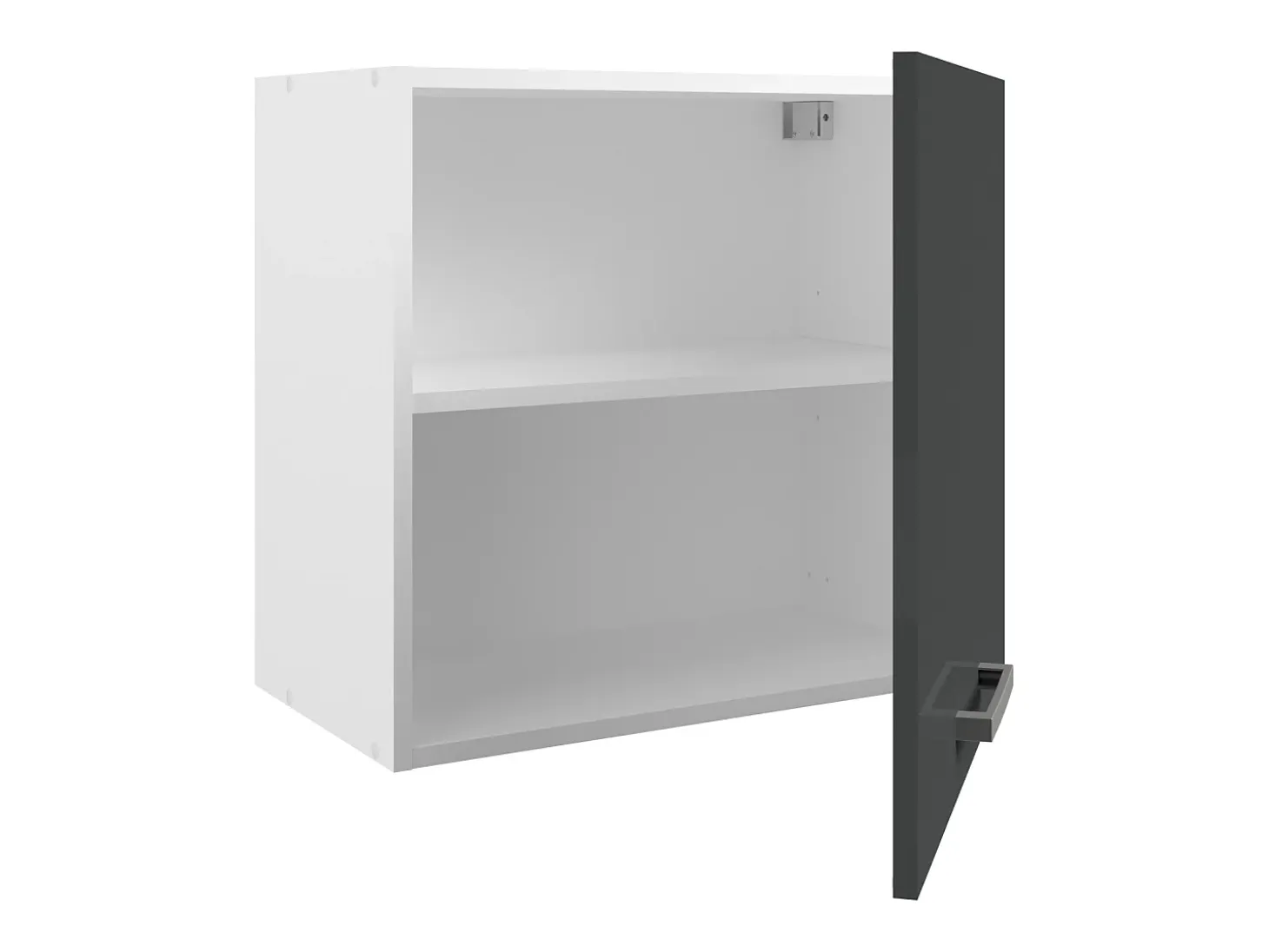 Cocina completa - Con encimera 240 cm - Gris brillante y Blanco - TRATTORIA