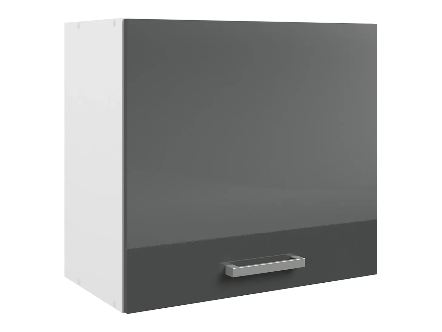 Cocina completa - Con encimera 240 cm - Gris brillante y Blanco - TRATTORIA