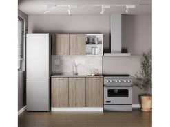 Cocina Completa haaus Ara, Roble Sonoma Oscuro/Blanco, L 120 cm