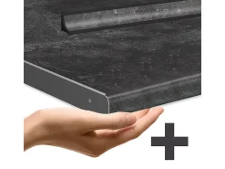 Cocina esquinera gris azulado/antracita 247x60x81.6 r-line