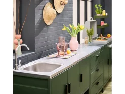 Cocina exterior con barbacoa de gas + 6 módulos de acero inoxidable
