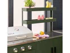 Cocina exterior con barbacoa de gas + 6 módulos de acero inoxidable