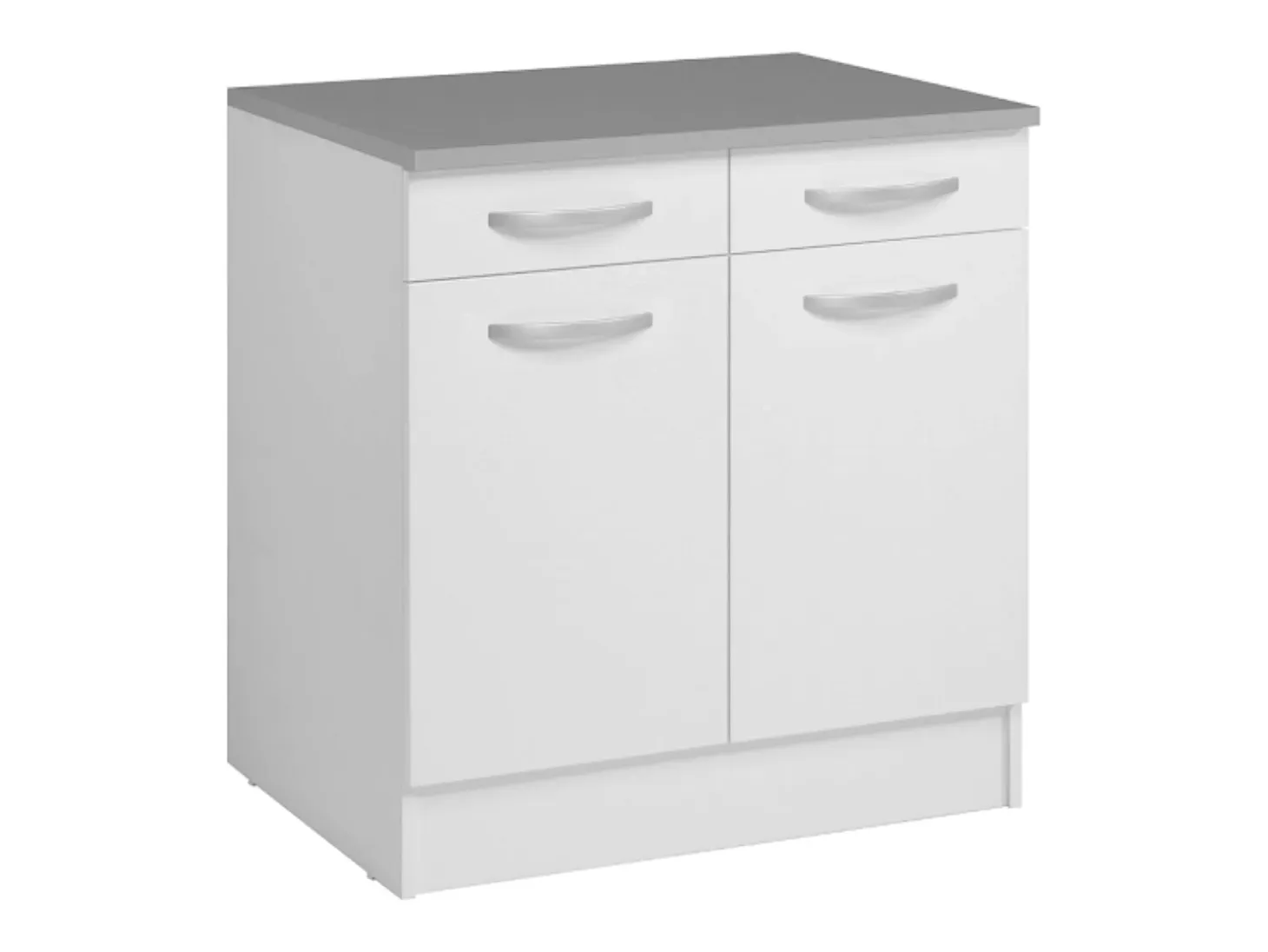 Cocina modular Eko blanca melamina con encimera 240 cm ancho