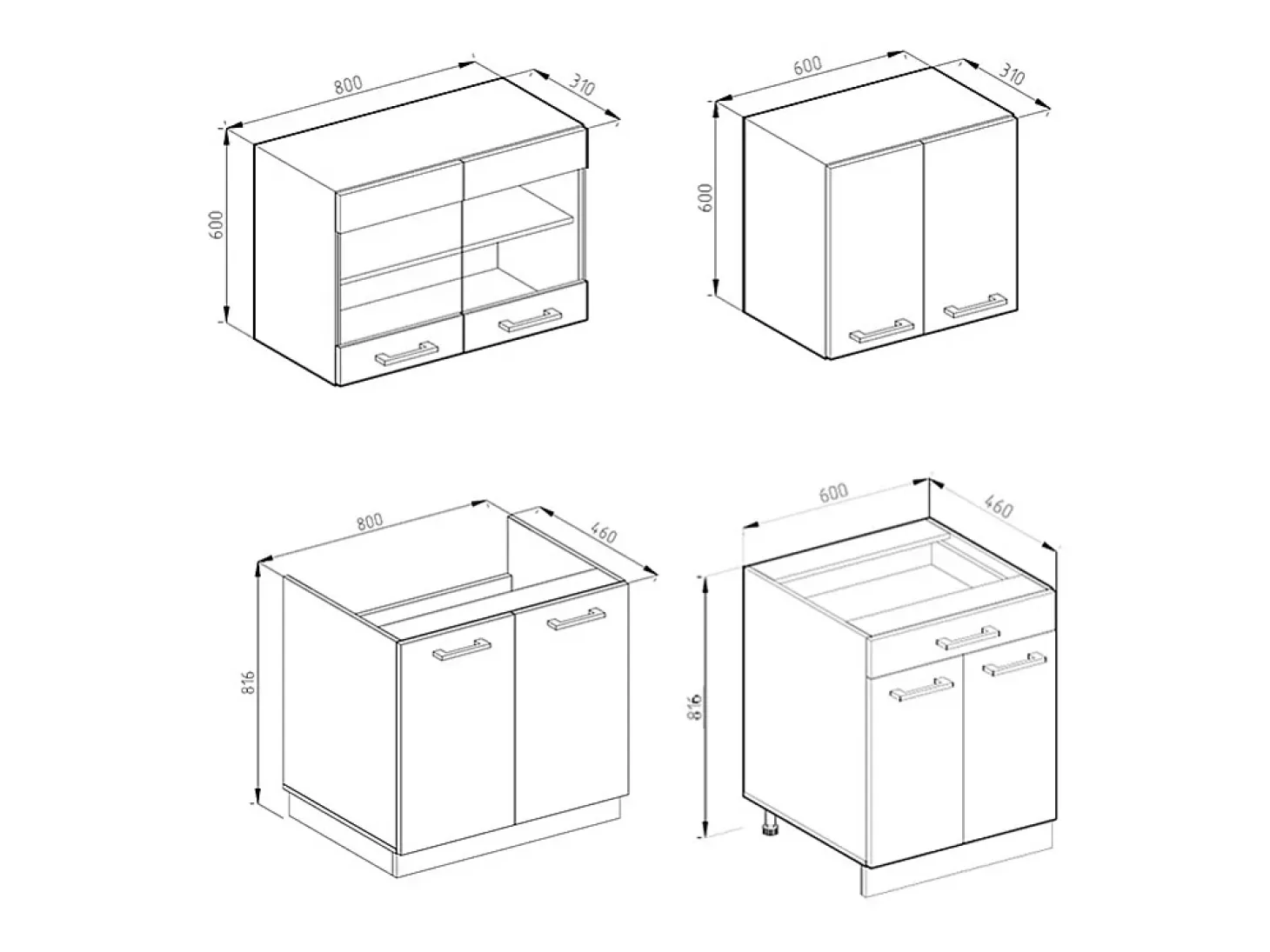 Cocina para solteros blanco/antracita 140x46x81.6 r-line