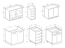 Cocina para solteros oro power roble/antracita 160x46x81.6 r-line
