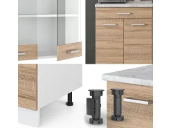 Cocina para solteros sonoma 140x60x81.6 r-line