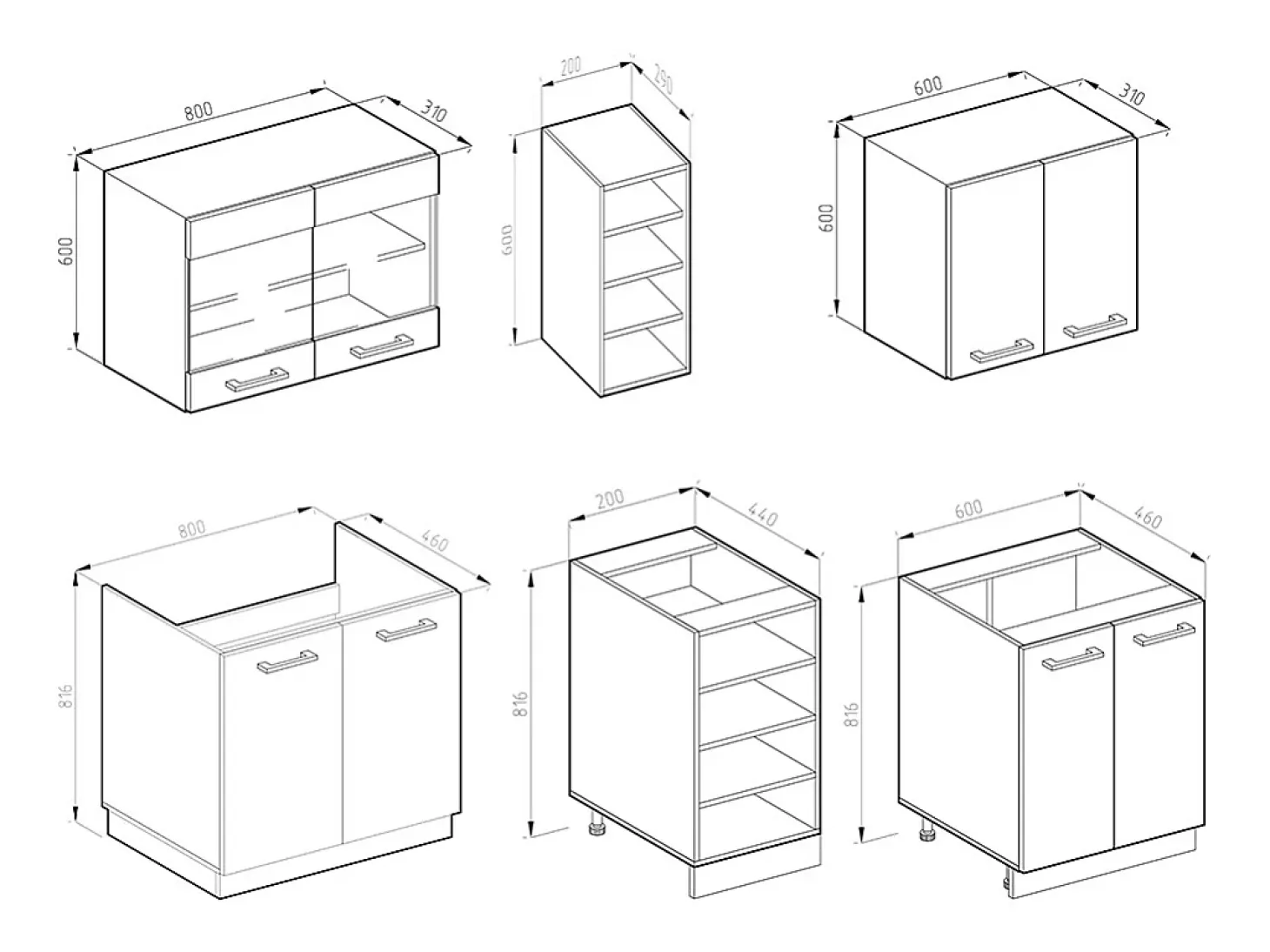 Cocina versátil blanco brillo/antracita 160x60x81.6 r-line