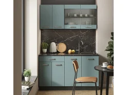 Cocina versátil gris azulado/antracita 140x60x81.6 r-line