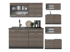 Cocina versátil gris noble/antracita 140x60x81.6 r-line