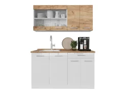 Cocina versátil oro potencia roble/blanco 140x60x81.6 r-line