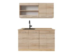 Cocina versátil roble sonoma/goldkraft 140x60x81.6 r-line