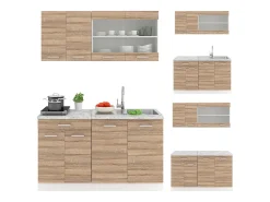 Cocina versátil sonoma/blanco 140x60x81.6 r-line