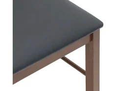 Cojines para sillas de comedor, 2 unidades, madera maciza marrón, caucho