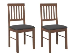Cojines para sillas de comedor, 2 unidades, madera maciza marrón, caucho