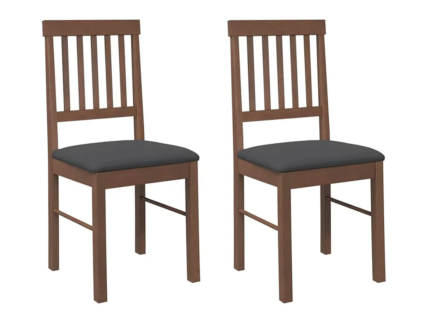 Cojines para sillas de comedor, 2 unidades, madera maciza marrón, caucho