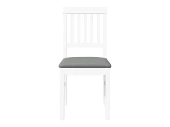 Cojines para sillas de comedor, 2 unidades, madera maciza blanca, caucho
