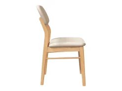 Cojines para sillas de comedor, 2 unidades, madera maciza natural, caucho