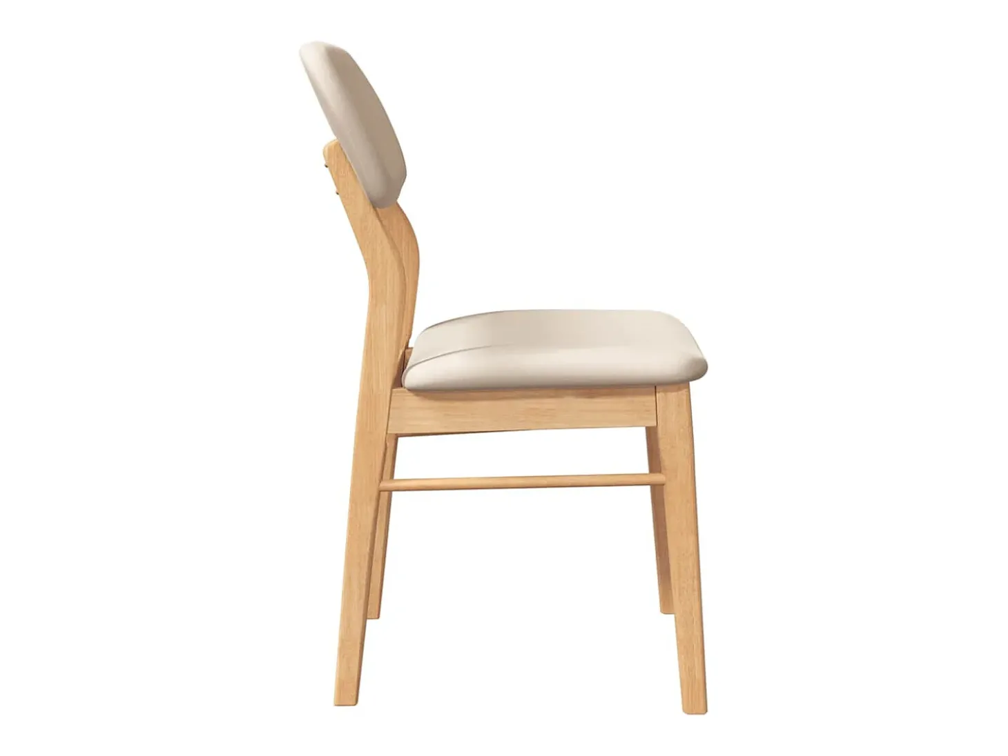Cojines para sillas de comedor, 2 unidades, madera maciza natural, caucho