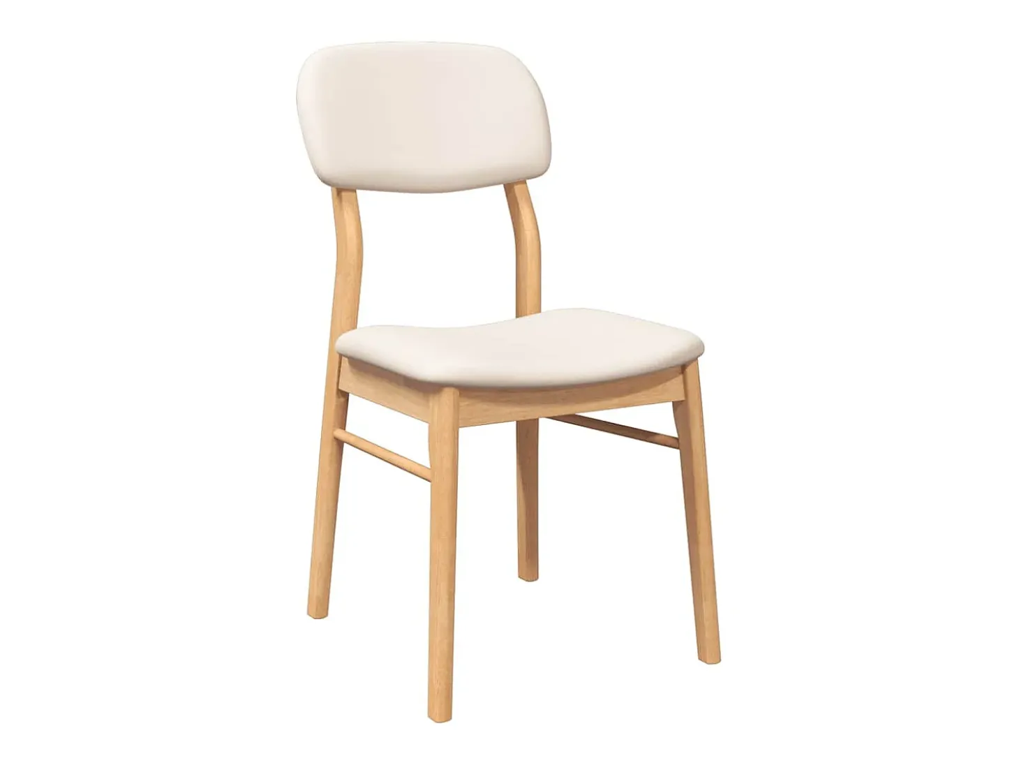 Cojines para sillas de comedor, 2 unidades, madera maciza natural, caucho