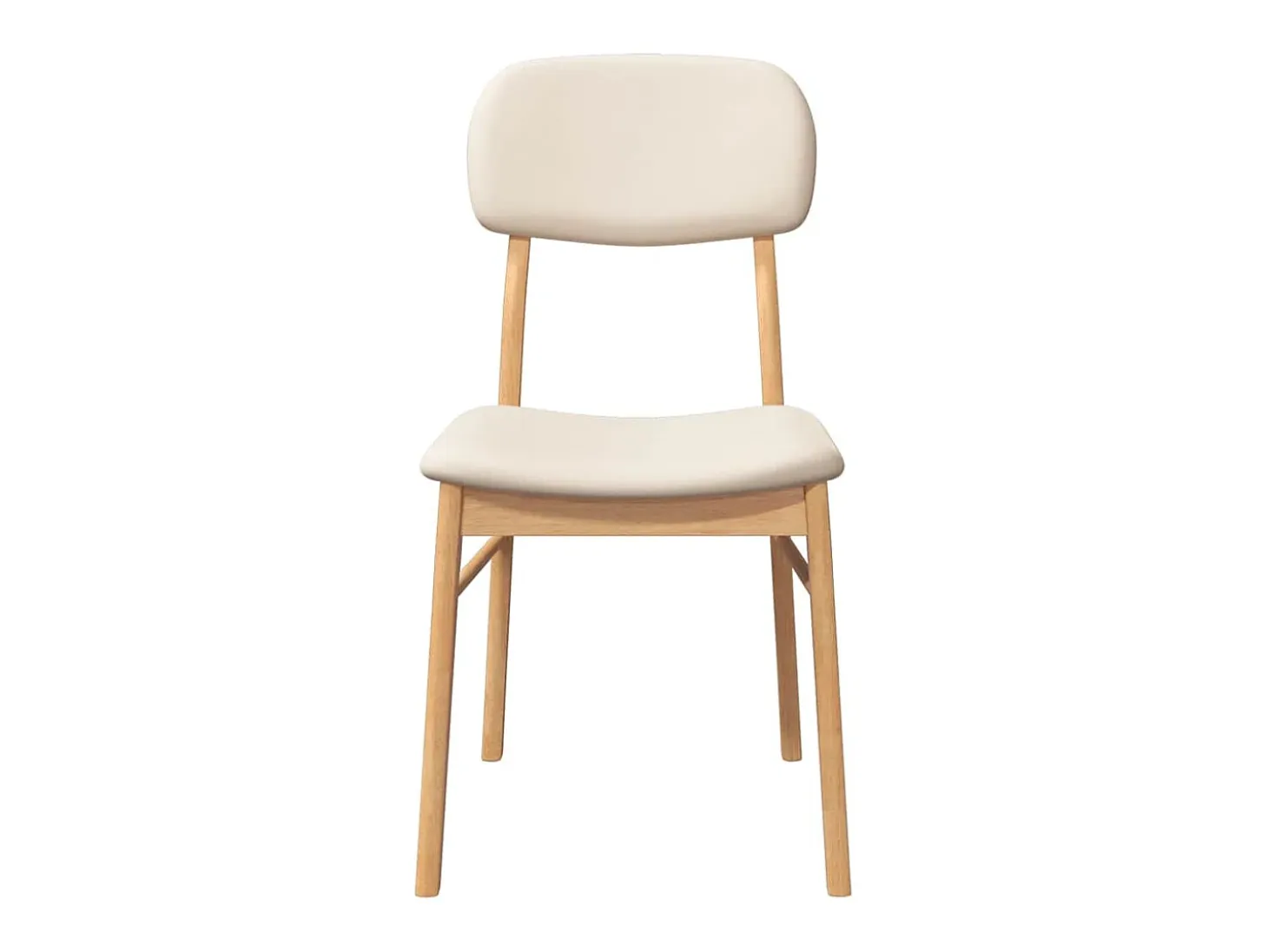 Cojines para sillas de comedor, 2 unidades, madera maciza natural, caucho