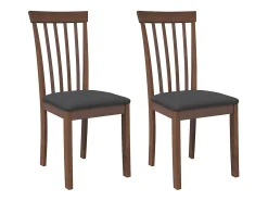 Cojines para sillas de comedor, 2 unidades, madera maciza marrón, caucho