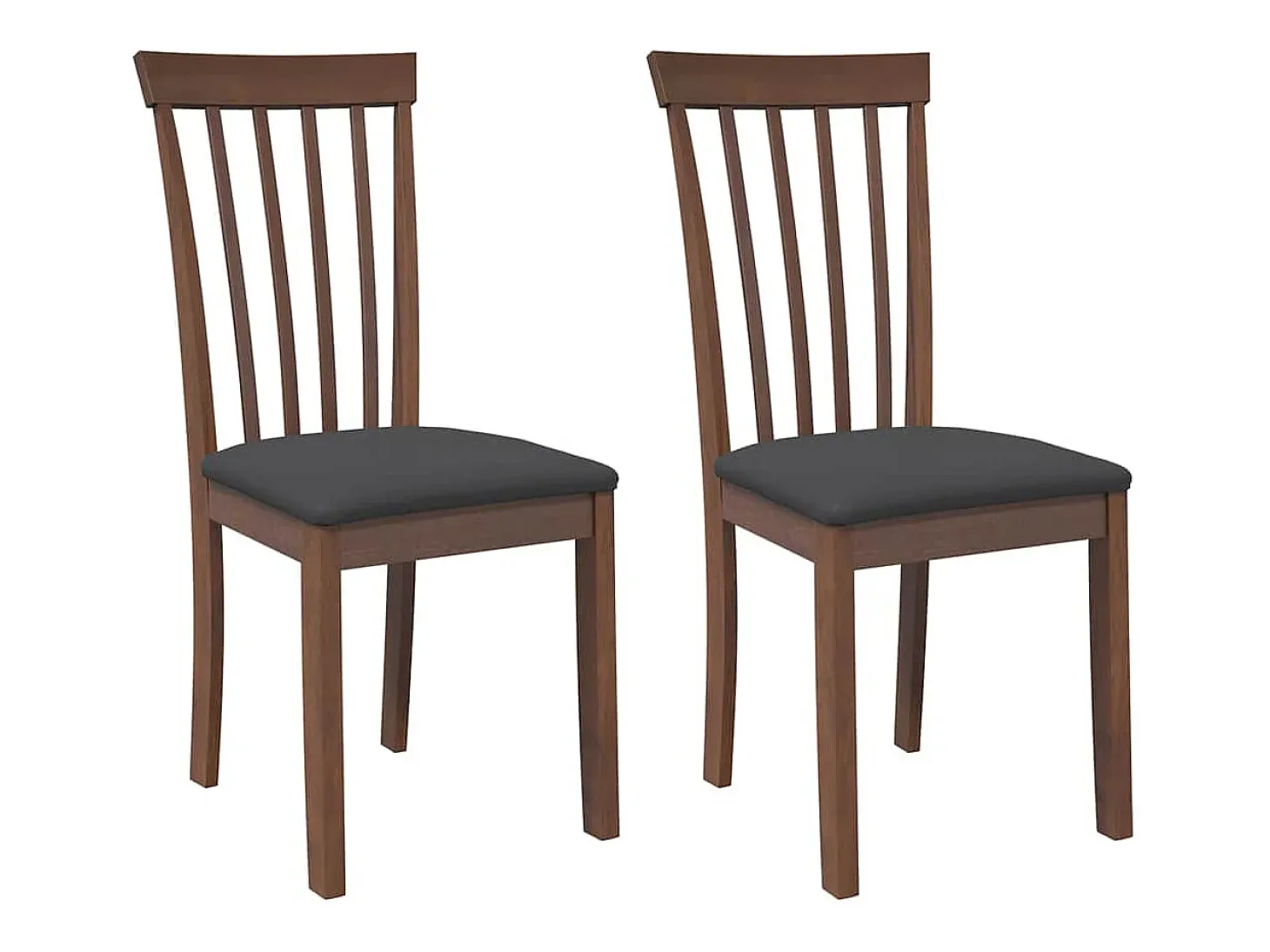 Cojines para sillas de comedor, 2 unidades, madera maciza marrón, caucho