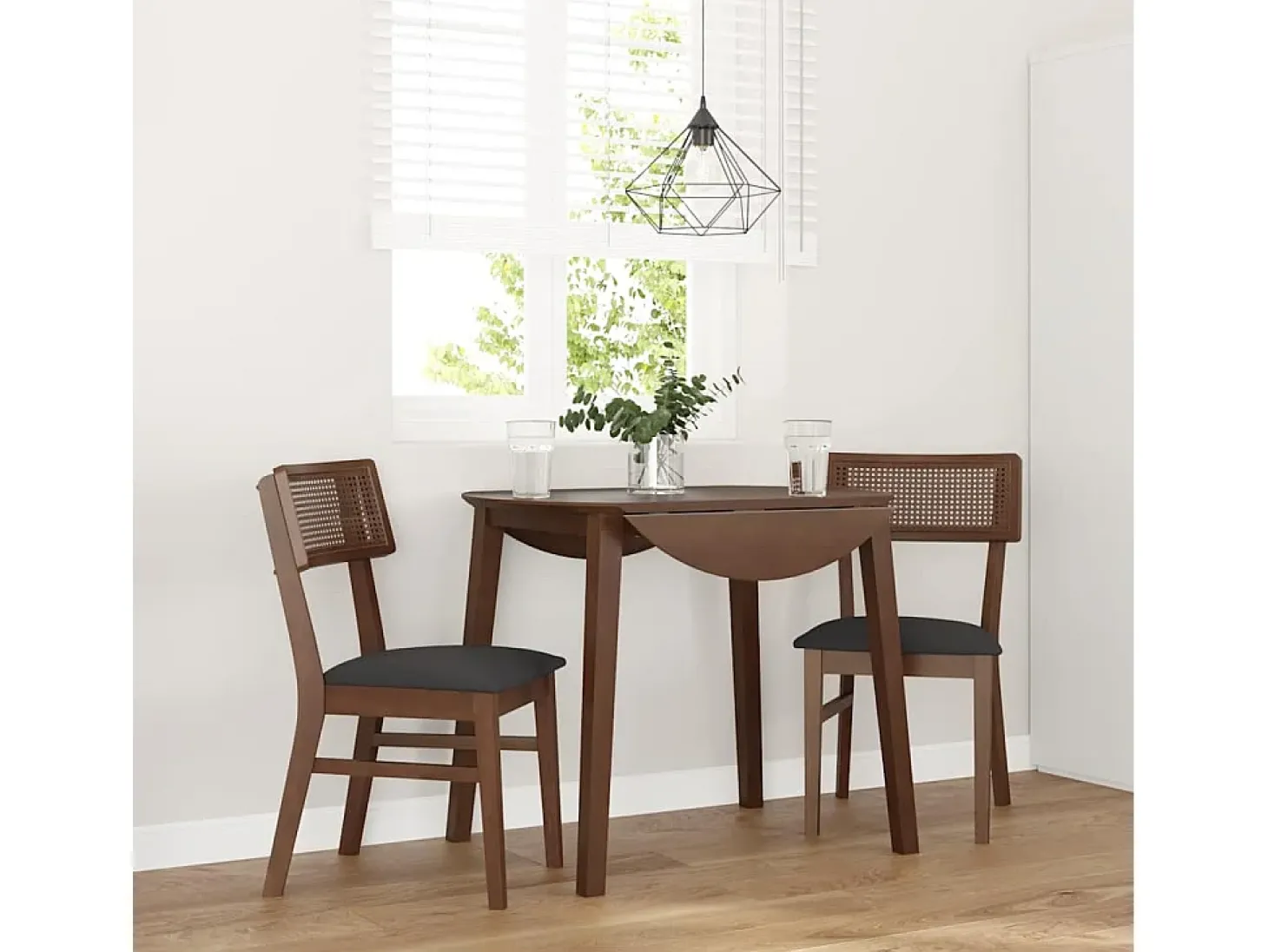 Cojines para sillas de comedor, 2 unidades, madera maciza marrón, caucho