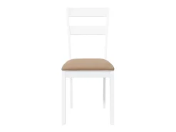 Cojines para sillas de comedor, 2 unidades, madera maciza blanca, caucho