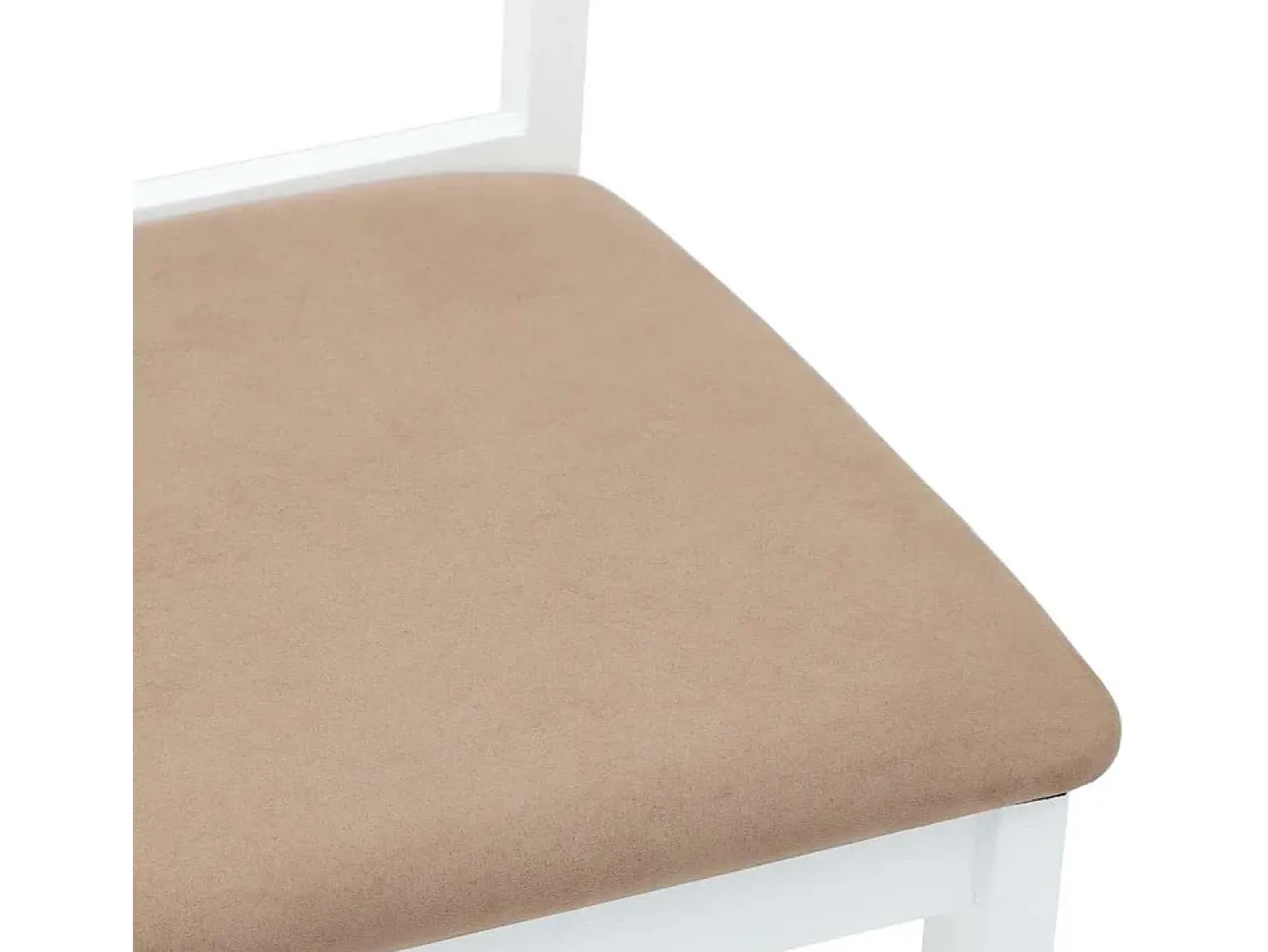 Cojines para sillas de comedor, 2 unidades, madera maciza blanca, caucho
