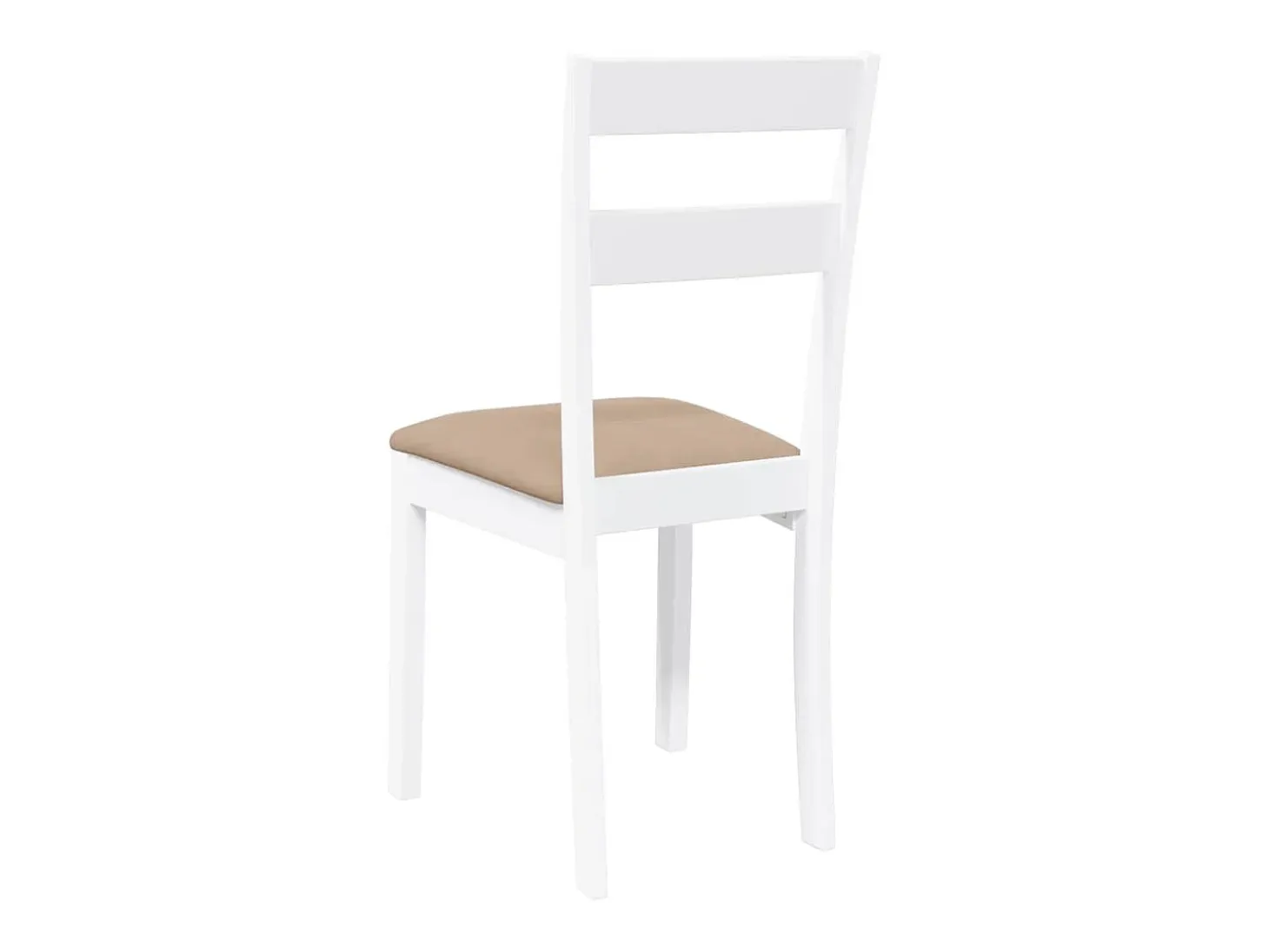Cojines para sillas de comedor, 2 unidades, madera maciza blanca, caucho