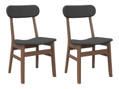 Cojines para sillas de comedor, 2 unidades, madera maciza marrón, caucho