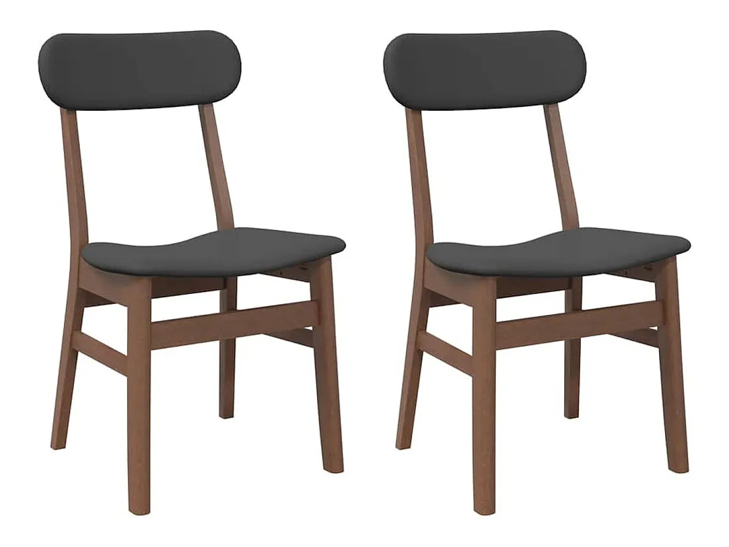 Cojines para sillas de comedor, 2 unidades, madera maciza marrón, caucho