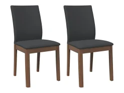 Cojines para sillas de comedor, 2 unidades, madera maciza marrón, caucho