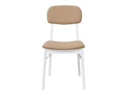 Cojines para sillas de comedor, 2 unidades, madera maciza blanca, caucho