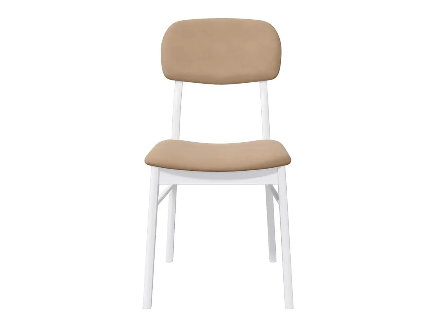 Cojines para sillas de comedor, 2 unidades, madera maciza blanca, caucho