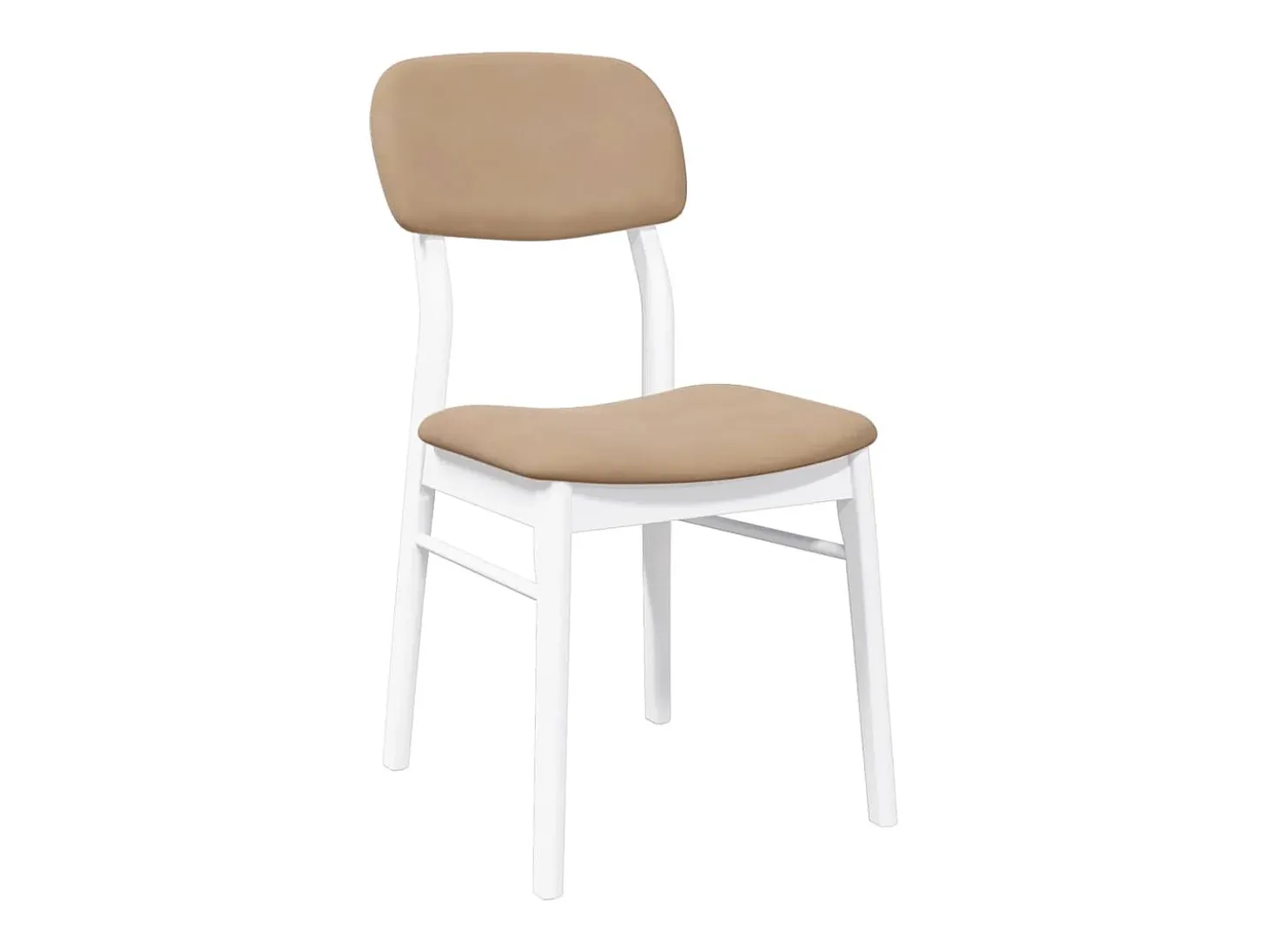 Cojines para sillas de comedor, 2 unidades, madera maciza blanca, caucho