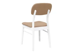 Cojines para sillas de comedor, 2 unidades, madera maciza blanca, caucho