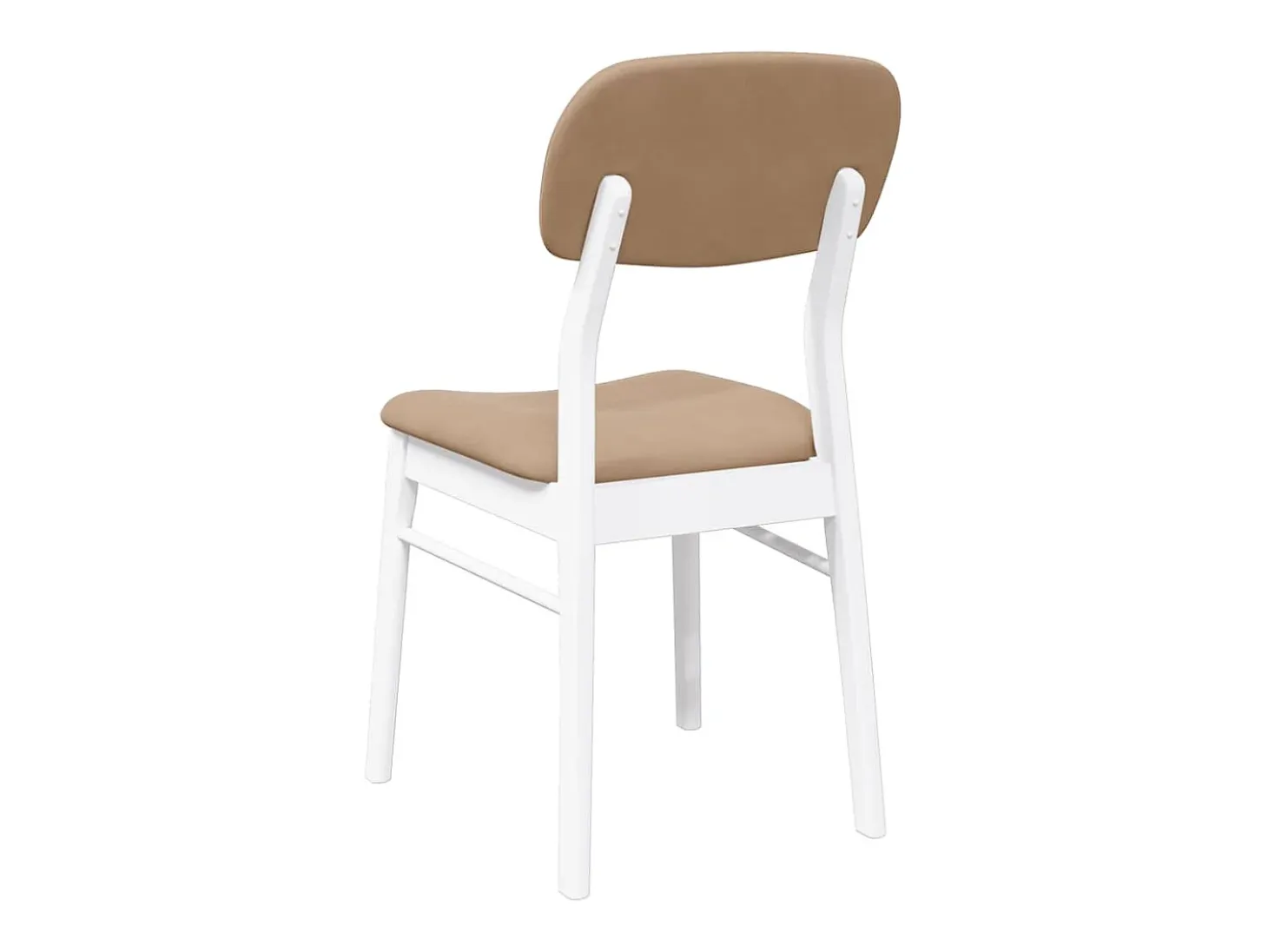 Cojines para sillas de comedor, 2 unidades, madera maciza blanca, caucho