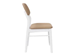 Cojines para sillas de comedor, 2 unidades, madera maciza blanca, caucho