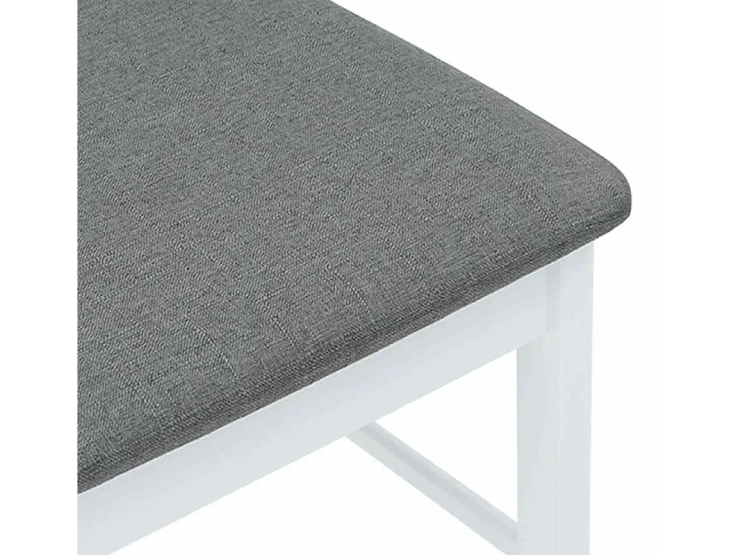 Cojines para sillas de comedor, 2 unidades, madera maciza blanca, caucho