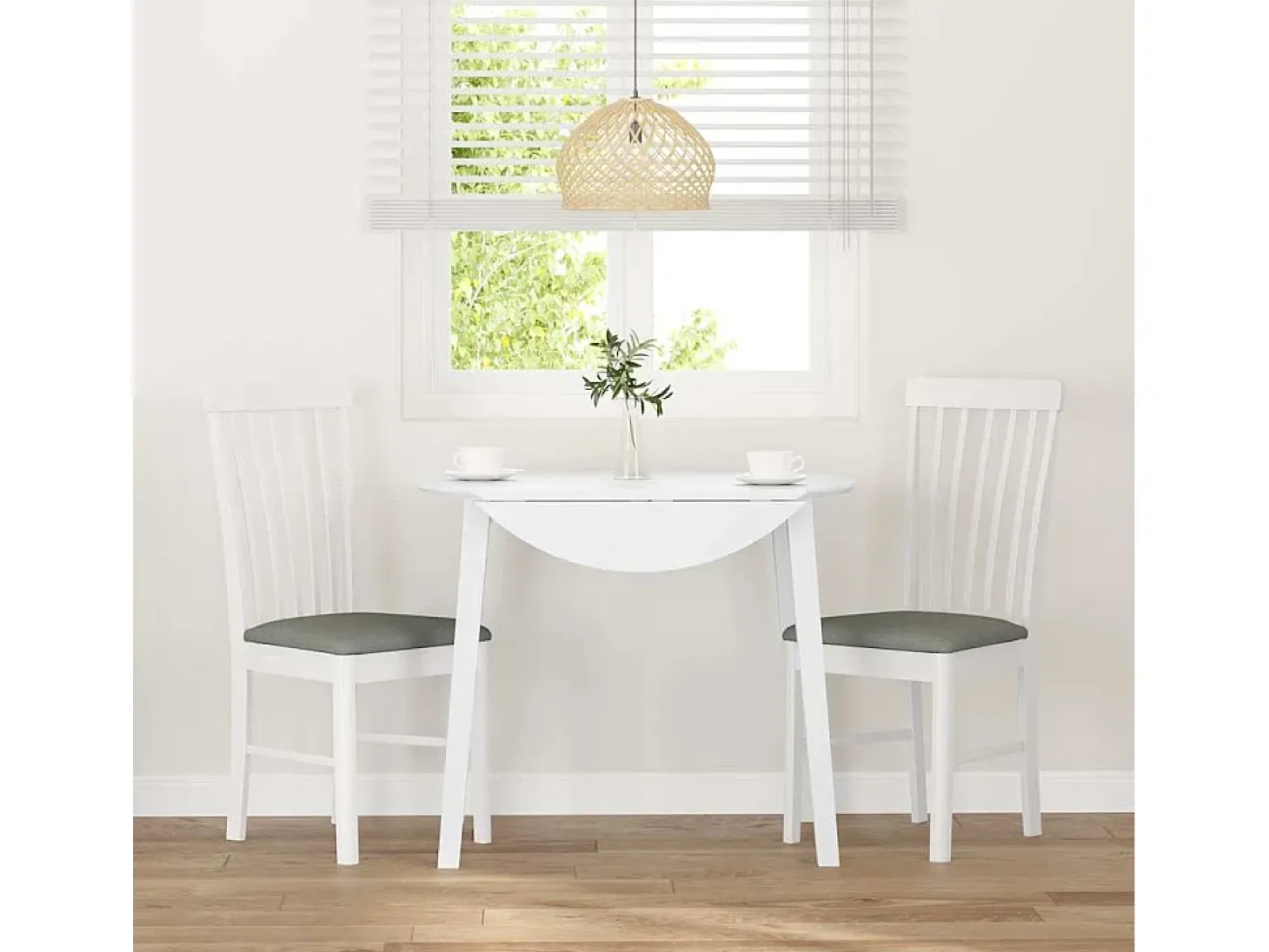 Cojines para sillas de comedor, 2 unidades, madera maciza blanca, caucho