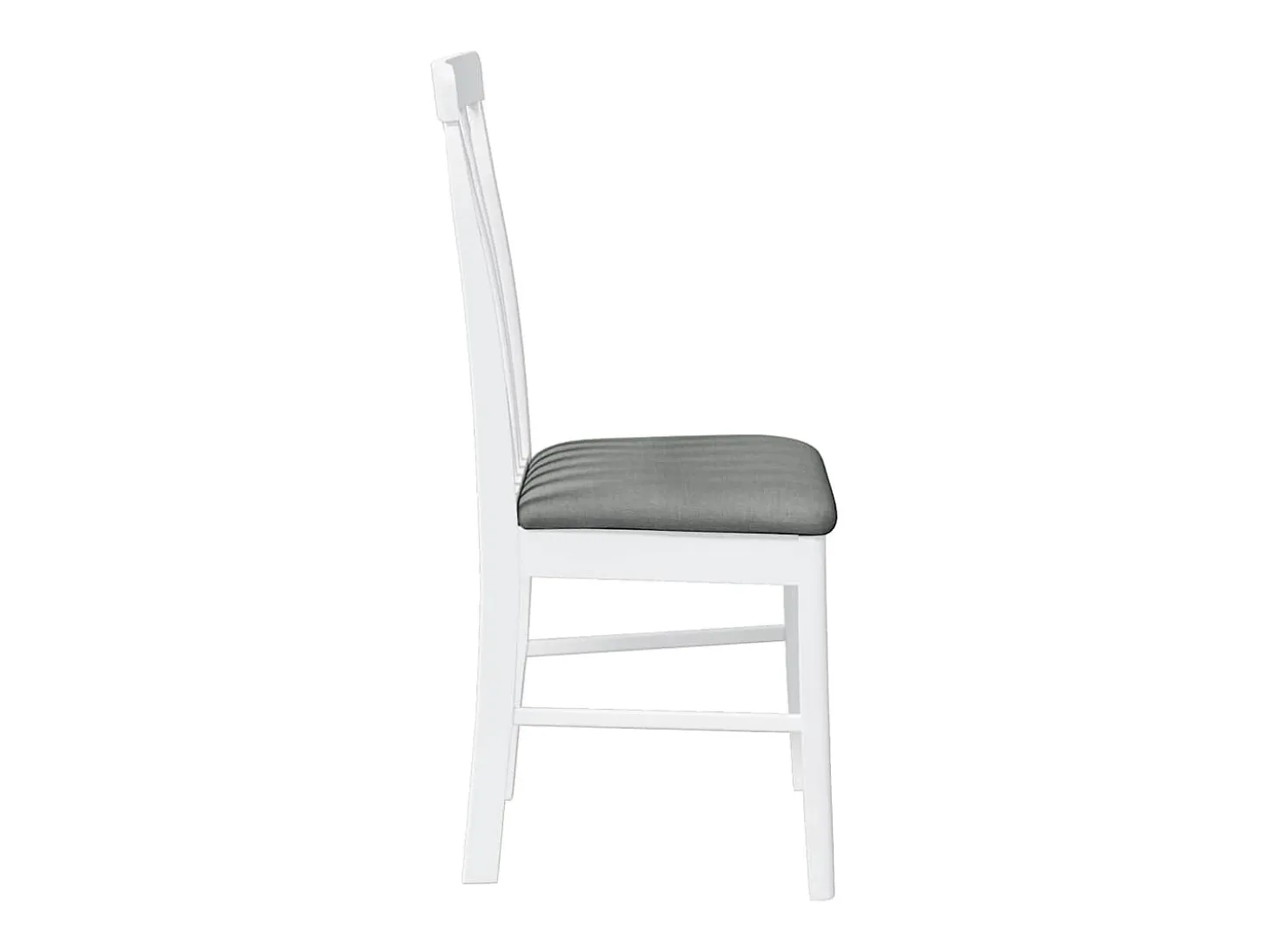 Cojines para sillas de comedor, 2 unidades, madera maciza blanca, caucho
