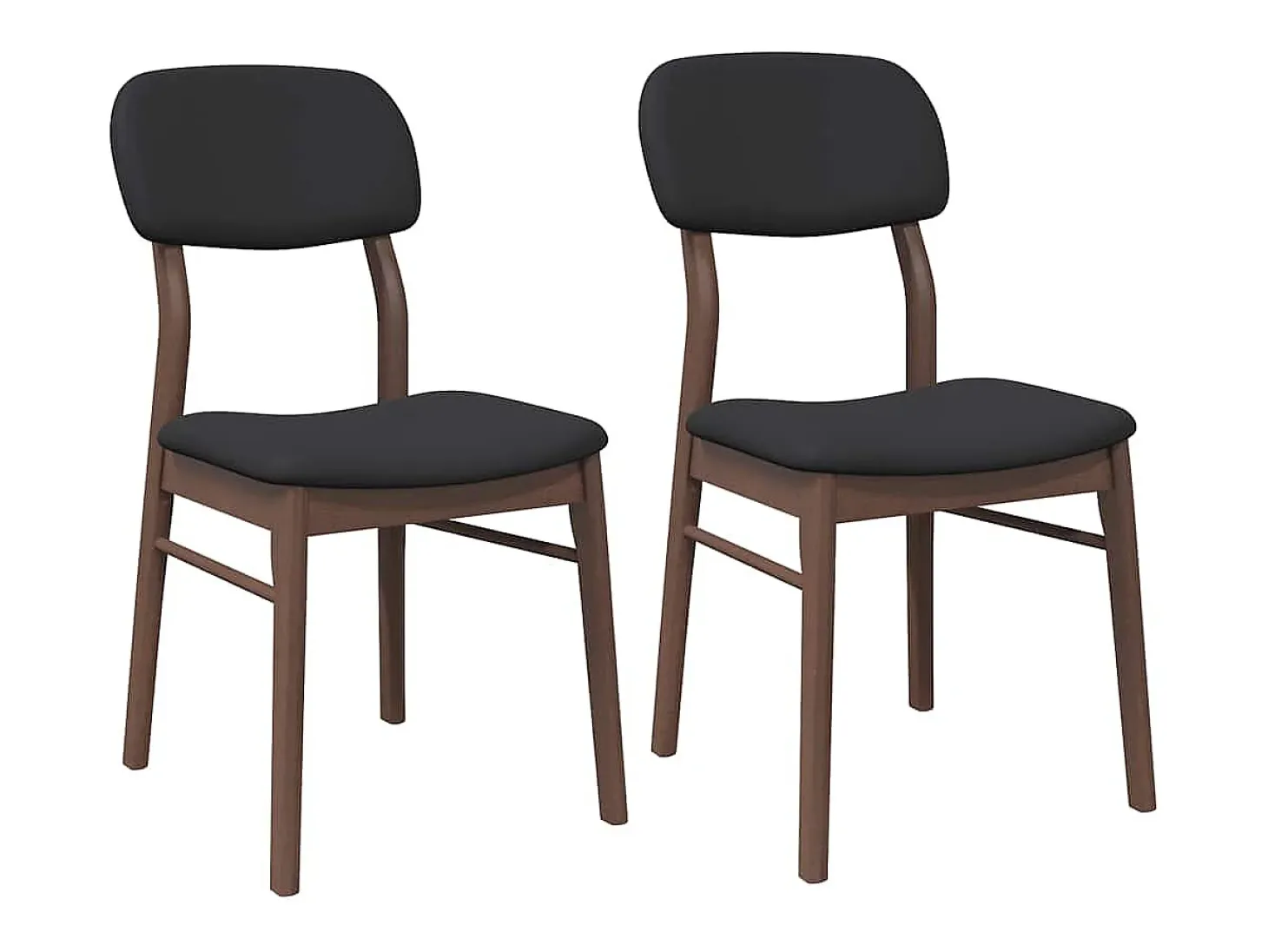 Cojines para sillas de comedor, 2 unidades, madera maciza marrón, caucho