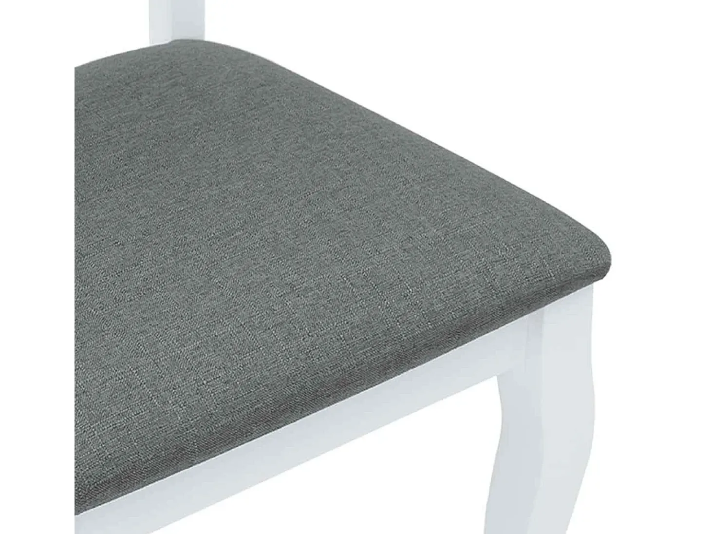 Cojines para sillas de comedor, 2 unidades, madera maciza blanca, caucho