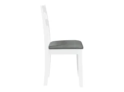 Cojines para sillas de comedor, 2 unidades, madera maciza blanca, caucho